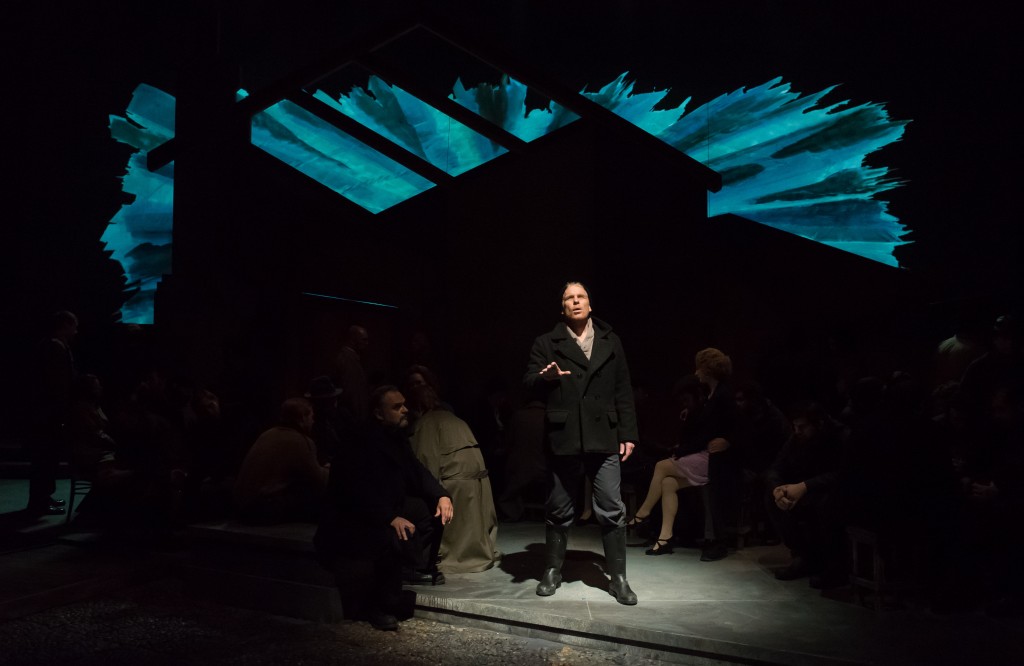 Todd Thomas (Balstrode) and Peter Honeywell (Peter) in DMMO's production of Britten's Peter Grimes