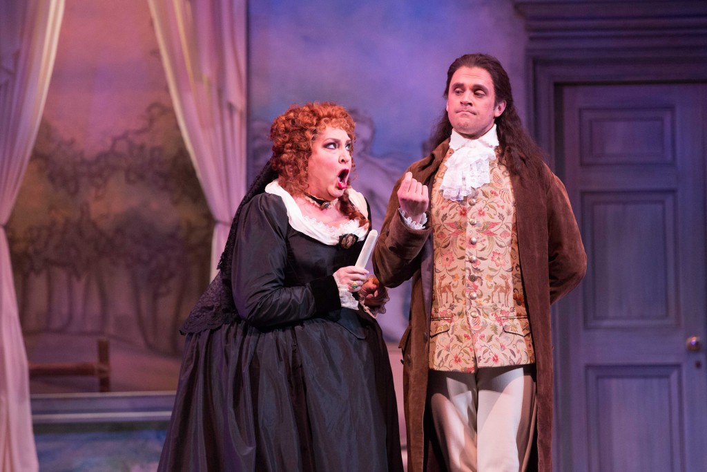 Victoria Livengood (Marcellina) and John Moore (The Count Almaviva), Photo credit: Jeff Roffman